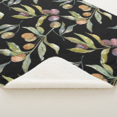 Schöne Wasserfarbe Italienische Olive Muster Schwa Sherpadecke (3/4)