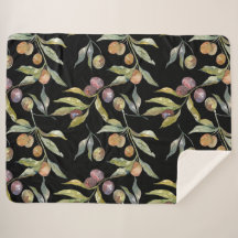 Schöne Wasserfarbe Italienische Olive Muster Schwa