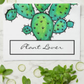 Schöne Wasserfarbe Kakteen Geschirrtuch (Gefaltet)