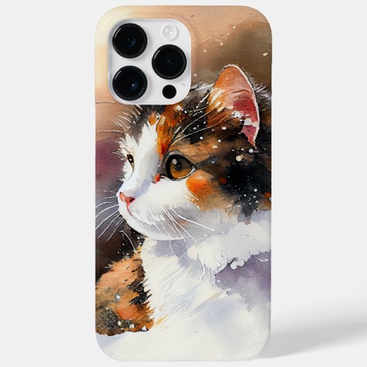 SCHÖNE WASSERFARBE KALICO CAT Case-Mate iPhone HÜLLE (Rückseite)
