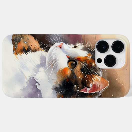 SCHÖNE WASSERFARBE KALICO CAT Case-Mate iPhone HÜLLE (Rückseite (Horizontal))