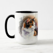 SCHÖNE WASSERFARBE KALICO KATZE TASSE (Links)