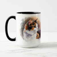 SCHÖNE WASSERFARBE KALICO KATZE