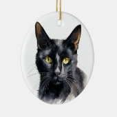 SCHÖNE WASSERFARBE KURZ HAIRED CAT KERAMIK ORNAMENT (Rechts)