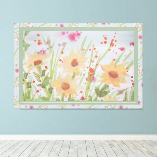 Schöne Wasserfarbe Leinwanddruck (Insitu (Holzboden))