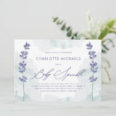 Schöne Wasserfarbe mit Hübschem Script Baby Sprink Einladung (Stehend Vorderseite)