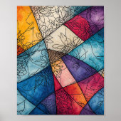 Schöne Wasserfarbe mit schwimmender Poster (Vorne)