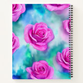 Schöne Wasserfarbe Moderne rosa Rosen Sammlung Notizblock (Rückseite)