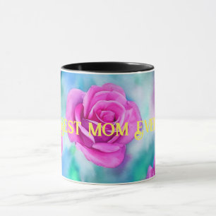 Schöne Wasserfarbe Moderne rosa Rosen Sammlung Tasse