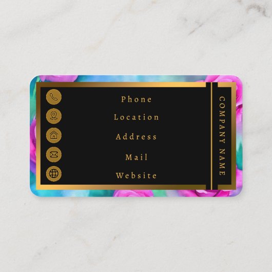 Schöne Wasserfarbe Moderne rosa Rosen Sammlung Visitenkarte (Rückseite)