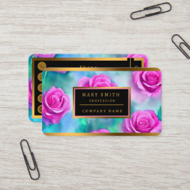 Schöne Wasserfarbe Moderne rosa Rosen Sammlung Visitenkarte