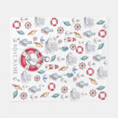 Schöne Wasserfarbe Name des Schiffes Fleecedecke (Vorderseite (Horizontal))