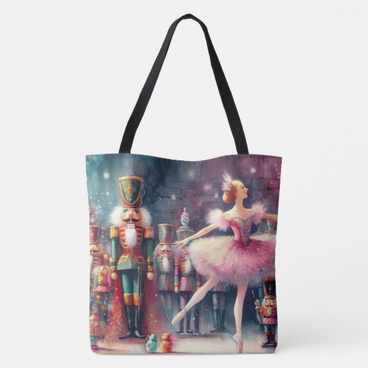 Schöne Wasserfarbe Nutcracker Tasche (Rückseite)