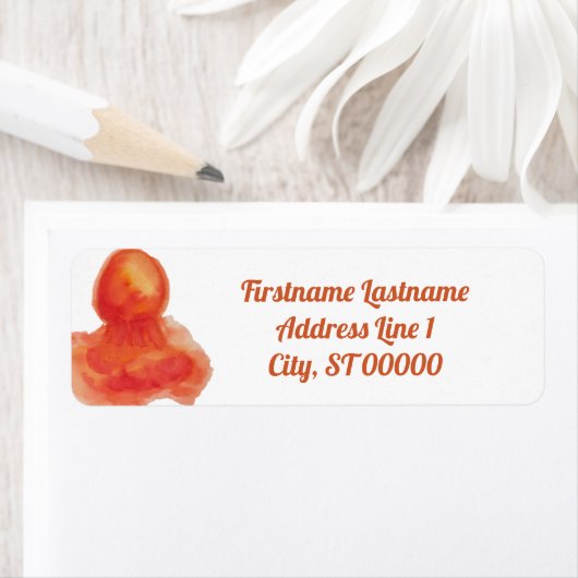 Schöne Wasserfarbe Orange Jellyfish (Insitu)