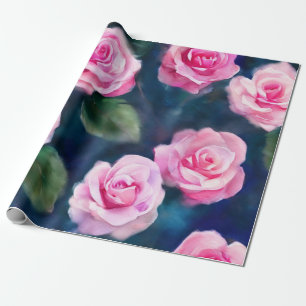 Schöne Wasserfarbe Populäre Rosensammlung Geschenkpapier