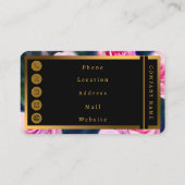 Schöne Wasserfarbe Populäre Rosensammlung Visitenkarte (Rückseite)