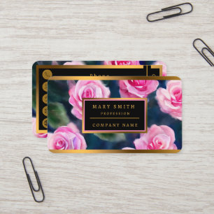 Schöne Wasserfarbe Populäre Rosensammlung Visitenkarte