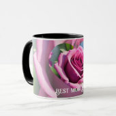 Schöne Wasserfarbe Rosa Rose Moderne Sammlung Tasse (Vorderseite Links)