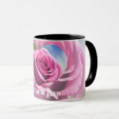 Schöne Wasserfarbe Rosa Rose Moderne Sammlung Tasse (VorderseiteRechts)