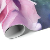 Schöne Wasserfarbe Rosa Rose Populäre Sammlung Geschenkpapier (Rolleneckpunkt)