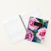 Schöne Wasserfarbe Rosa Rose Populäre Sammlung Notizblock (Innenseite)