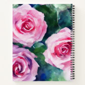 Schöne Wasserfarbe Rosa Rose Populäre Sammlung Notizblock (Rückseite)