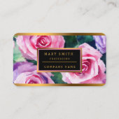 Schöne Wasserfarbe Rosa Rose Populäre Sammlung Visitenkarte (Vorderseite)