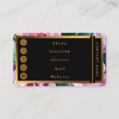 Schöne Wasserfarbe Rosa Rose Populäre Sammlung Visitenkarte (Rückseite)