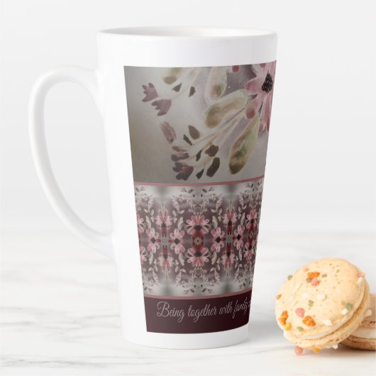 Schöne Wasserfarbe Rosy Rosa Floral Milchtasse (Beispiel)