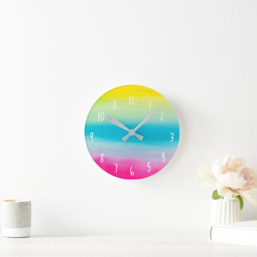 Schöne Wasserfarbe Runde Wanduhr (Zuhause)