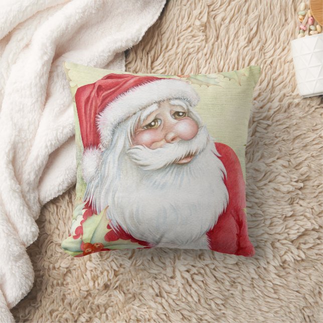 Schöne Wasserfarbe Santa Clause Kissen (Decke)