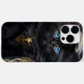 SCHÖNE WASSERFARBE SCHWARZE KATZE MIT GOLDSCHEIBE Case-Mate iPhone HÜLLE (Rückseite (Horizontal))