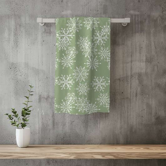 Schöne Wasserfarbe Snowflake Urlaub Badhandtuch Set