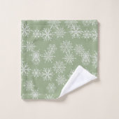 Schöne Wasserfarbe Snowflake Urlaub Badhandtuch Set (Waschlappen)