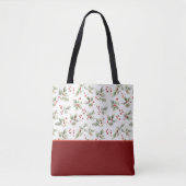 Schöne Wasserfarbe-Stechpalme und Beeren Farbblock Tasche (Vorderseite)