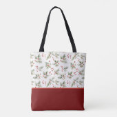 Schöne Wasserfarbe-Stechpalme und Beeren Farbblock Tasche (Rückseite)