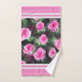 Schöne Wasserfarbe Trendy Pink Roses Collection Badhandtuch Set (Handtuch)