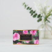 Schöne Wasserfarbe Trendy Pink Roses Collection Visitenkarte (Stehend Vorderseite)