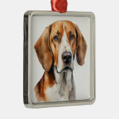 SCHÖNE WASSERFARBE TRI FARBE FOXHOUND HUND ORNAMENT AUS METALL (Rechts)
