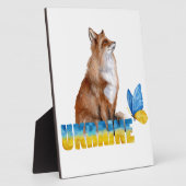 Schöne Wasserfarbe Ukraine Fox und Schmetterling Fotoplatte (Seite)