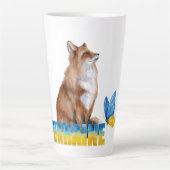 Schöne Wasserfarbe Ukraine Fox und Schmetterling Milchtasse (Vorderseite)