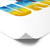 Schöne Wasserfarbe Ukraine Hund und Schmetterling Poster (Ecke)