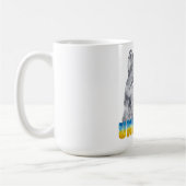 Schöne Wasserfarbe Ukraine Wolf und Schmetterling Kaffeetasse (Links)