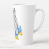 Schöne Wasserfarbe Ukraine Wolf und Schmetterling Milchtasse (Rechts)