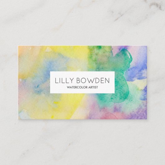 Schöne Wasserfarbe Visitenkarte (Vorderseite)