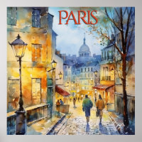 Schöne Wasserfarbe von Paris Reisen