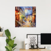 Schöne Wasserfarbe von Paris Reisen Poster (Heimbüro)