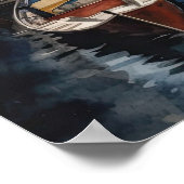 Schöne Wasserfarbe von Venedig Poster (Ecke)