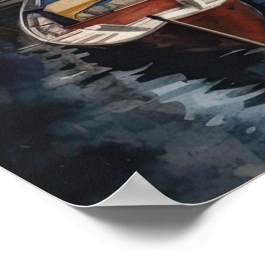 Schöne Wasserfarbe von Venedig Poster (Ecke)