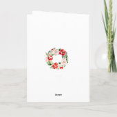 Schöne Wasserfarbe Weihnachtskranz Freude Karte (Rückseite)